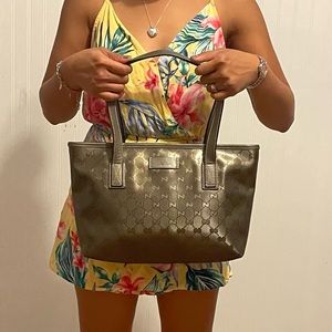 Authentic Gucci Imprime Tote/ Shoulder Bag
